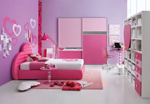 girly-bedroom-design-ideas-with-pink-and-white-color